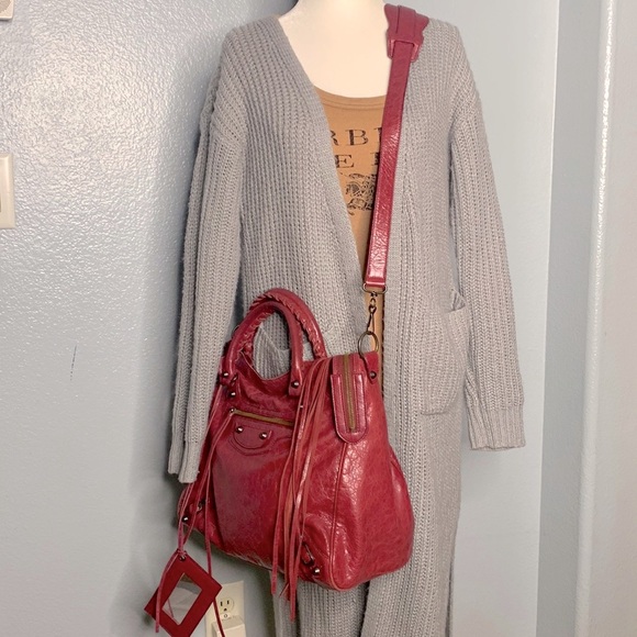 Balenciaga Handbags - Balenciaga city distressed leather crossbody bag